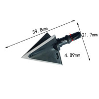 Pointes de flèches de chasse noires X3, HRC 48, robustes, 100gr