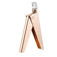 Coupe-ongles en titane en forme de U, en acier inoxydable, pour extensions d'ongles, avec bord droit, pour faux ongles