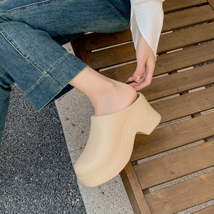 Greatshoes – Sandales et claquettes d'été personnalisées pour femme, rose vif, semelle intérieure en TPU, élégantes, à talon épais - Product Image 3