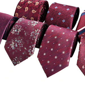 Cravates pour hommes à <span class=keywords><strong>pois</strong></span>, rayées, cachemire ou florales, bordeaux, pour tenue de cérémonie, mariage, festival, cadeau, avec logo personnalisé - Product Image 2