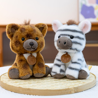 Jouets en peluche animaux de la jungle lestés de qualité supérieure, anti-stress, Lion, Marmotte, Ours, Vache, Éléphant, Sanglier, en coton PP, cadeau