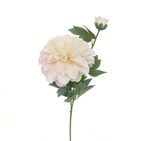 Bunga Dahlia Artificial Real Touch Terlaris Warna Putih Pink untuk Dekorasi Pernikahan, Rumah, Pesta, dan Buket Pengantin