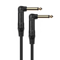 Right Angle 1/4 Inch Guitar Cable Oxygen Free Copper PVC Jacket Electric Guitar Bass Keyboard Studio Stage Use