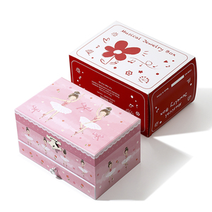 Portagioie Musicale per Bambina con Tema Ballerina Rotante, Scatola Musicale per Gioielli con Set di Gioielli - Product Image 6