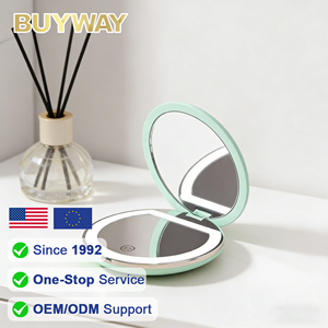 <span class=keywords><strong>Specchio</strong></span> per <span class=keywords><strong>Trucco</strong></span> LED <span class=keywords><strong>Portatile</strong></span> BUYWAY, <span class=keywords><strong>Specchio</strong></span> Cosmetico Rotondo Compatto <span class=keywords><strong>con</strong></span> Ingrandimento 5x, Luce LED Ricaricabile USB, Mini <span class=keywords><strong>Specchio</strong></span> Tascabile - Product Image 1