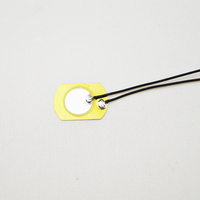 Diaphragme piézoélectrique bimorph miniature de 15 mm, élément piézo double face 3,2 kHz avec fils de connexion pour pièces brutes de mini-buzzer piézo