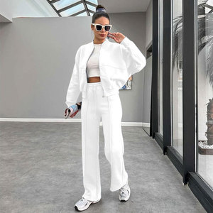 Completo Sportivo Lungo Casual da Donna con <span class=keywords><strong>Felpa</strong></span> <span class=keywords><strong>e</strong></span> Pantaloni in Tela Tinta Unita, Nuova Collezione Primavera Moda - Product Image 4