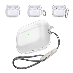 La más nueva funda transparente para auriculares de TPU de 2,0mm de espesor para <span class=keywords><strong>Airpods</strong></span> <span class=keywords><strong>Pro</strong></span> 3 funda protectora transparente para auriculares - Product Image 2