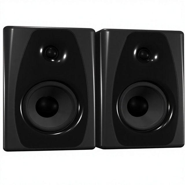 Behringer Studio 50USB 5-Inch Stainless Steel Powered Studio Monitors with USB Bi-Amp 2.0 Channels