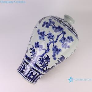 <span class=keywords><strong>Vase</strong></span> en céramique meiping peint à la main, fleur de bambou, pin bleu et blanc, RXBA24 <span class=keywords><strong>Ming</strong></span> <span class=keywords><strong>dynastie</strong></span> Xuande - Product Image 3