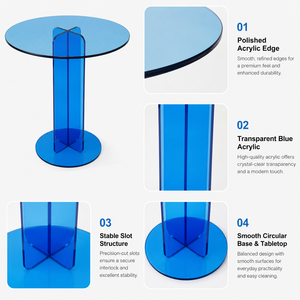 Table basse d'angle moderne en acrylique transparent écologique, style tatami, pour fenêtre <span class=keywords><strong>baie</strong></span>, table à thé suspendue, décoration de salon - Product Image 3