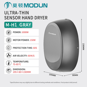 Secadores de Manos Automáticos Comerciales Ultra Delgados MODUN M1, Secador Eléctrico de Alta Velocidad con Sensor Montado en la Pared y Filtro HEPA para Baño - Product Image 5