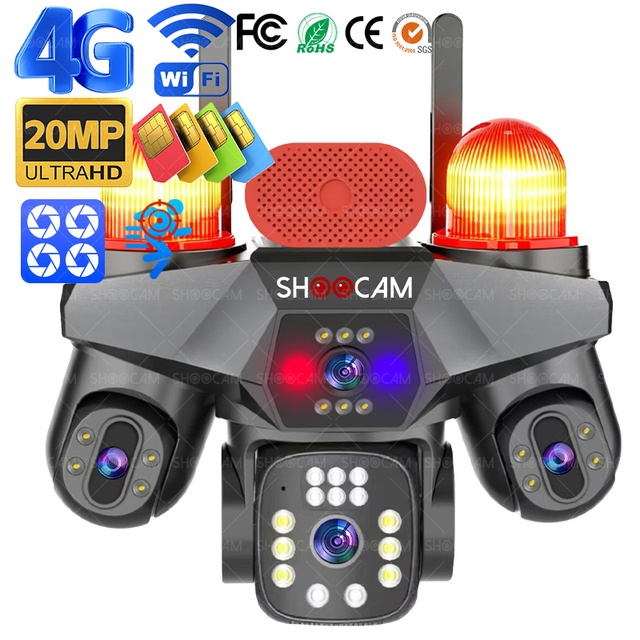 Ip Camera Smart Home 20MP 4k Wifi Ai Security Outdoor Wireless CMOS Sensor Network 4g with Cameras Cctv Surveillance Ip Camera