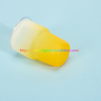 Gelas Tumbler Mini, cangkir Tumbler Mini sublimasi kosong gradien Ombre Frosted kaca bening 2 oz 2 oz dengan sedotan dan tutup