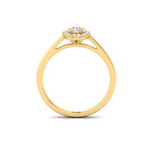 Bague Solitaire de Luxe en Diamant CVD de Laboratoire, Taille Poire et Rond, Plaqué Or 10K, Couleurs Fantaisie, Bijou de Fiançailles pour Femme - Product Image 2