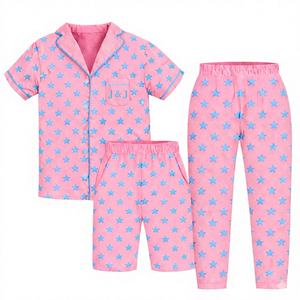 Conjunto de Pijama de Satén con Estampado de Estrellas de la Hermandad Jack And Jill Of America, Túnica Transpirable para la Temporada de Otoño para Miembros de la Hermandad - Product Image 1