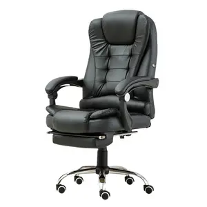 Поставщик, оптовая продажа, роскошное Дешевое компьютерное кресло, вращающееся кресло из искусственной кожи, эргономичное удобное офисное кресло с подставкой для ног