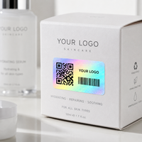 Étiquettes holographiques personnalisées avec code QR, numéro de série, autocollant de sécurité en rouleau pour la vérification des produits, emballage, fabricant