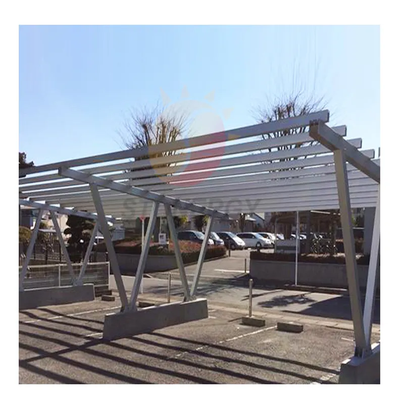 Hot Koop Waterdichte Fotovoltaïsche Panel Aluminium Solar Montage Systeem Auto Parkeerplaats Schuur Solar Carport