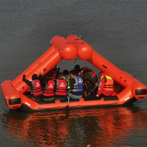 hotsale Joymax 4.5m 15ft PVC life-righter motor boats Fishing rescue travel family entertainment Catamaran high speed boat