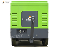 Compresseur d'air portable lubrifié par moteur diesel CUMINS, excellent fonctionnement, 16 m/min, refroidissement à l'huile, équipement de forage de puits d'eau