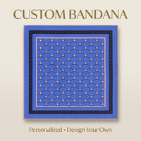 Bandana de algodón cuadrada multifuncional personalizable Logotipo impreso de Anime colorido en tela textil artificial artesanal