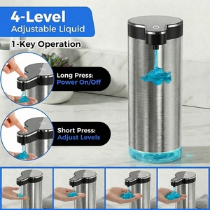 Dispensador de Jabón Líquido de Acero Inoxidable 304, Dispensador de Jabón Automático Recargable por USB, Dispensador de Jabón Eléctrico de Pared - Product Image 3