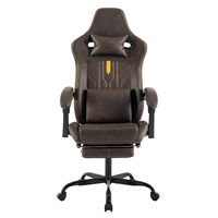 Chaise d'ordinateur de course ergonomique à dossier haut de grande taille Chaise de jeu ergonomique avec support lombaire de massage