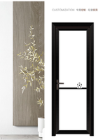 Porte de salle de bain en verre intérieure |   Porte insonorisée en alliage d'aluminium pour hôtel, appartement, salon et bureau