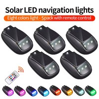 RGB LED-Stroboskoplichter Solarbetriebene Flugzeug-Warnleuchten Kabellose LED-Blitzlichter für Auto und Motorrad