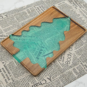 レジンリバーティーカップトレイ,家庭用フレッシュフルーツスペリングアカシアウッド直接販売 - Product Image 3