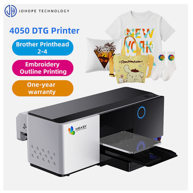Digital 40x50cm Automatic DTG 4050 Fabric & T-Shirt DTG Machine Printer for Cotton Garment Production Small Studio Use