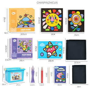 Peinture de sable, <span class=keywords><strong>bouteille</strong></span> de sable coloré pour enfants, garçons et filles, puzzle DIY, jouets à gratter - Product Image 6