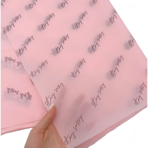 Papier de soie vierge personnalisé de haute qualité en gros, résistant à l'humidité, pour emballage cadeau professionnel, noir, blanc, rose - Product Image 1