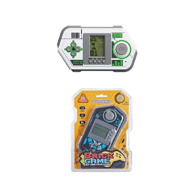 2025 Popular Retro Handheld Game Console Children's Classic Puzzle Toy in Plastic Nostalgic Classic Nostalgia Console for Kids
