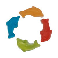 Bonbons Gélifiés en Gros Dauphin Bleu et Blanc, Bonbons Gélifiés à Mâcher pour Fêtes, Bonbons Gélifiés Savoureux, Vente Chaude
