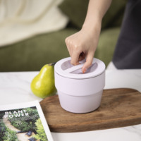 Carafe isotherme pour salade 750 ml, double paroi, boîte à lunch sous vide 18/8 pour les fêtes en plein air, avec valve de déverrouillage facile, compatible lave-vaisselle