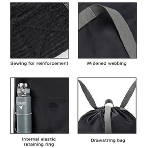 Sac à dos extra large en polyester avec cordon de serrage, imperméable, réutilisable, pour le shopping, impression par sublimation, sac fabriqué en gros - Product Image 6