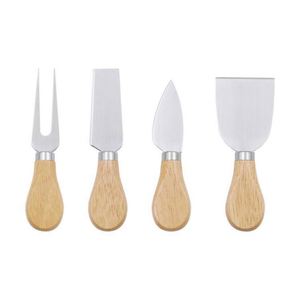 Wooden Handle Stainless Steel 4-piece Mini <b>Cheese</b> <b>Knives</b> <b>Set</b> Exquisite <b>Cheese</b> <b>Knife</b> <b>Cheese</b> Cutter Fork for Gift - Product Image 1
