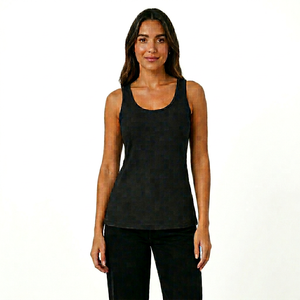Camiseta sin mangas personalizada para mujer, cuello redondo, estampada, tejida, informal, para fitness, yoga, gimnasio, entrenamiento, verano, para chicas. - Product Image 1