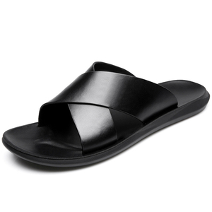 Sandales d'été en cuir PU pour hommes, prix d'usine, vente en <span class=keywords><strong>gros</strong></span>, sport, respirantes, antidérapantes, mode décontractée, tongs <span class=keywords><strong>de</strong></span> plage - Product Image 1