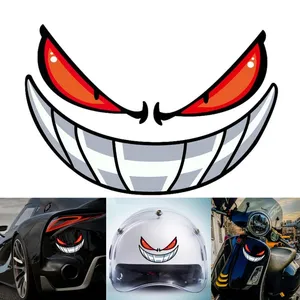 Stiker mobil Demon Eye vinil hiasan mobil, stiker dekorasi untuk helm sepeda motor mobil, stiker Aksesori eksterior mobil