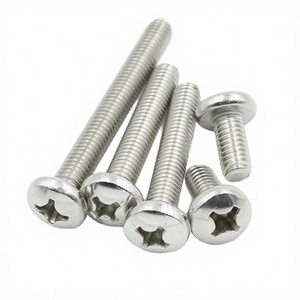 DIN 7985 Brass Phillips Cross Round Head Machine Screw Black <b>Oxide</b> Finish M6 Metric - Product Image 3