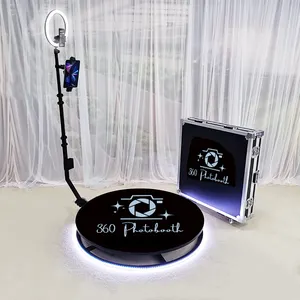 High-quality Us Warehouse 360 Degree Rotating Camera Slider 360 Photo Booth Video Booth 360 Platform For Events 360 Video Booth