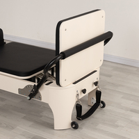 Nouveau design de reformer de Pilates en bois blanc arrondi pour la formation à domicile, machine de Pilates, reformer commercial
