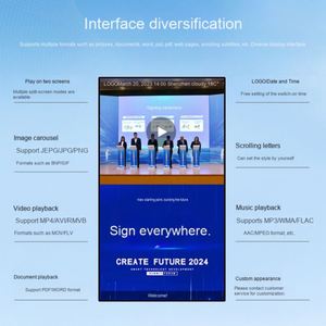 Écran tactile de signalisation numérique 4K 22/32/43/50/55/65 pouces pour le magasin de thé au lait ascenseur centre commercial affiche publicitaire kiosque numérique - Product Image 1
