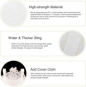 Huamaohengchun 35"L x 35"W x 43"H, 2200lbs SWL, Duffle Top Flat Bottom Heavy Duty Bulk Bag for Industry Agriculture - Product Image 2