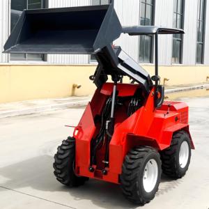 Kustom <span class=keywords><strong>Mini</strong></span> internasional 890kg selip Steer <span class=keywords><strong>CE</strong></span> mesin Diesel/roda bensin Crawler Track <span class=keywords><strong>Loader</strong></span> dengan 4 in 1 Bucket dan kursi - Product Image 5