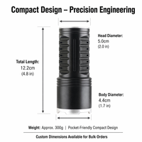 Lampe torche LED haute puissance 30W, 3000 lumens, zoomable, batterie rechargeable 6600mAh, type-C, power bank, étanche IP65, lampe tactique d'extérieur