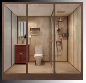 Salle <span class=keywords><strong>de</strong></span> bain préfabriquée tout-en-un, cabine <span class=keywords><strong>de</strong></span> douche modulaire avec toilettes pour la maison, les camping-cars et les hôtels - Product Image 2